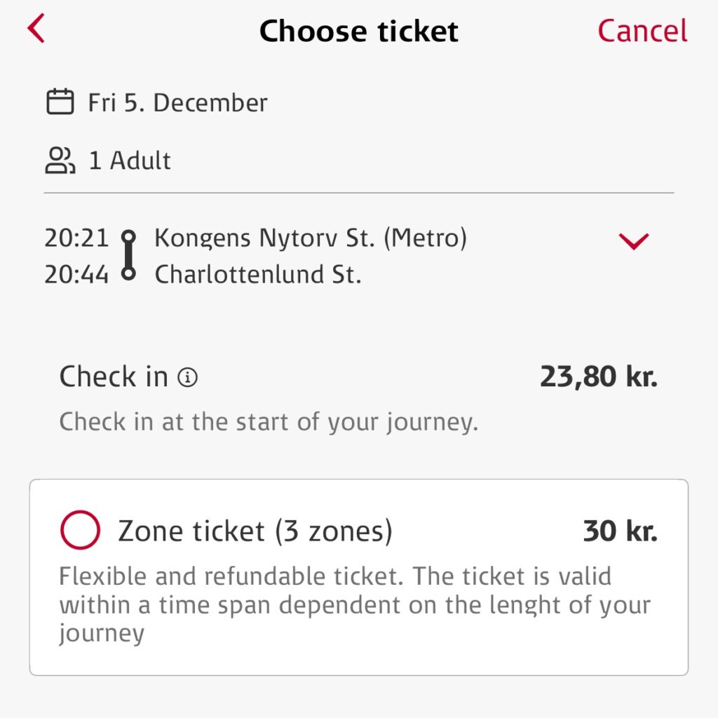 Copenhagen-transportion-ticket